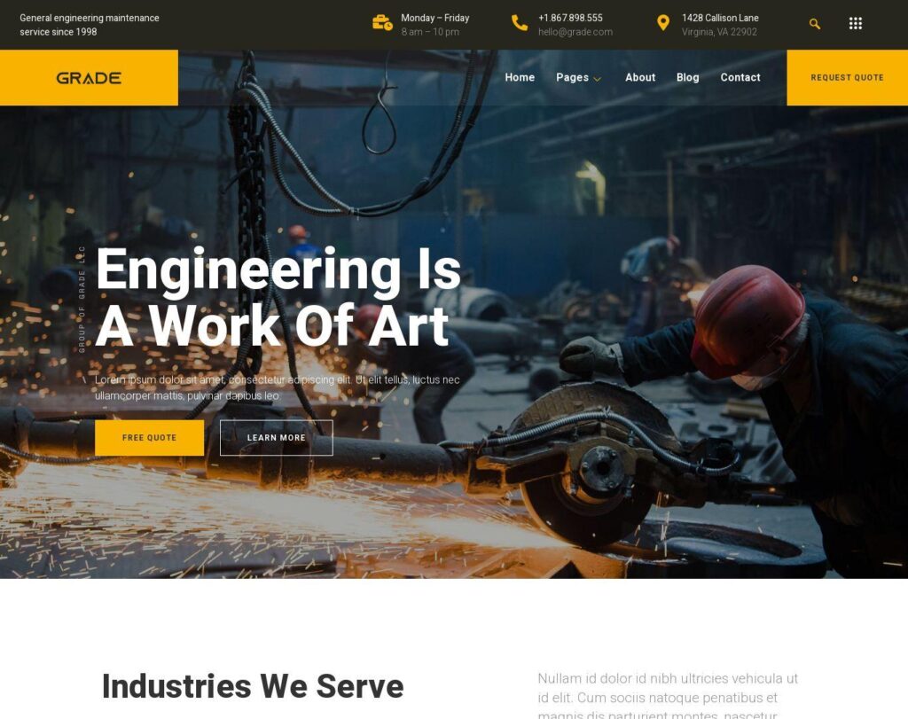 Site prezentare grade engineering