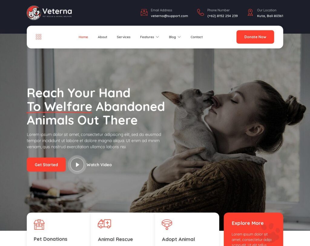 Site prezentare veterna pet