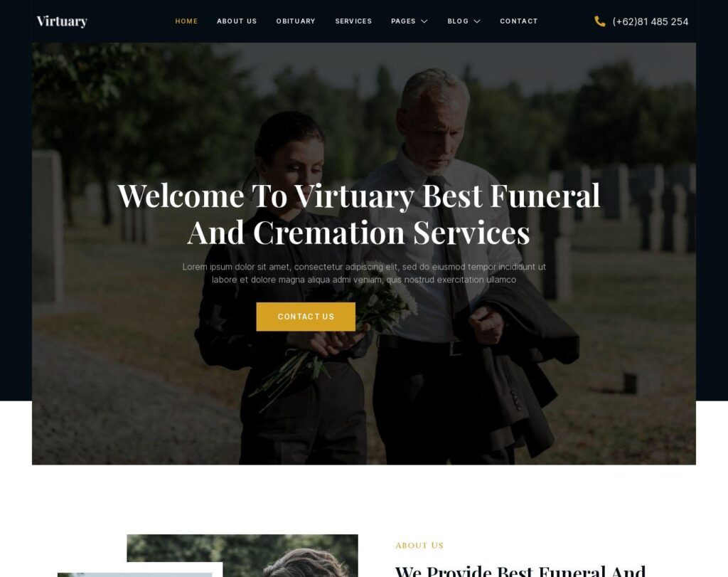 Site prezentare virtuary funeral