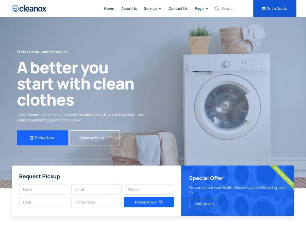 Site prezentare cleanox laundry