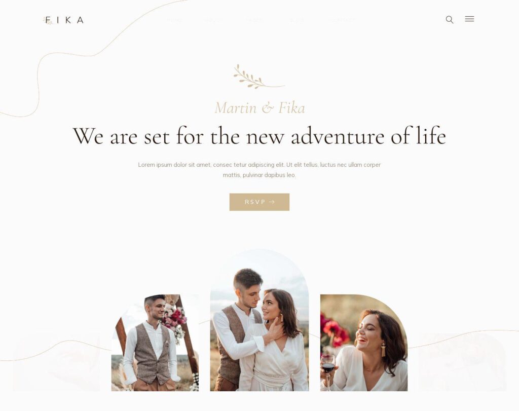 Site prezentare fika wedding