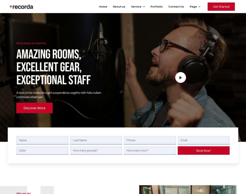 Site prezentare recorda recording