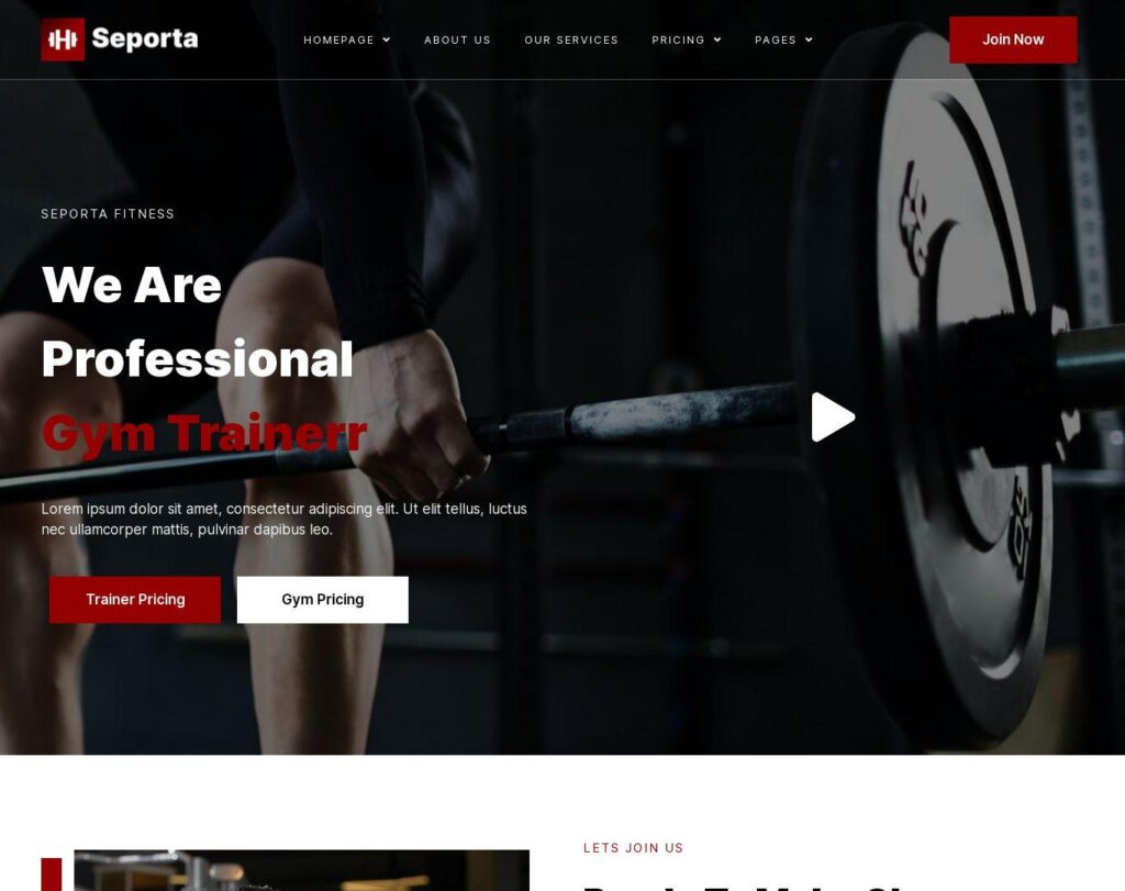 Site prezentare seporta gym