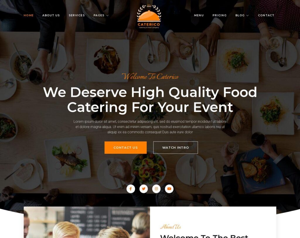 Site prezentare caterico catering