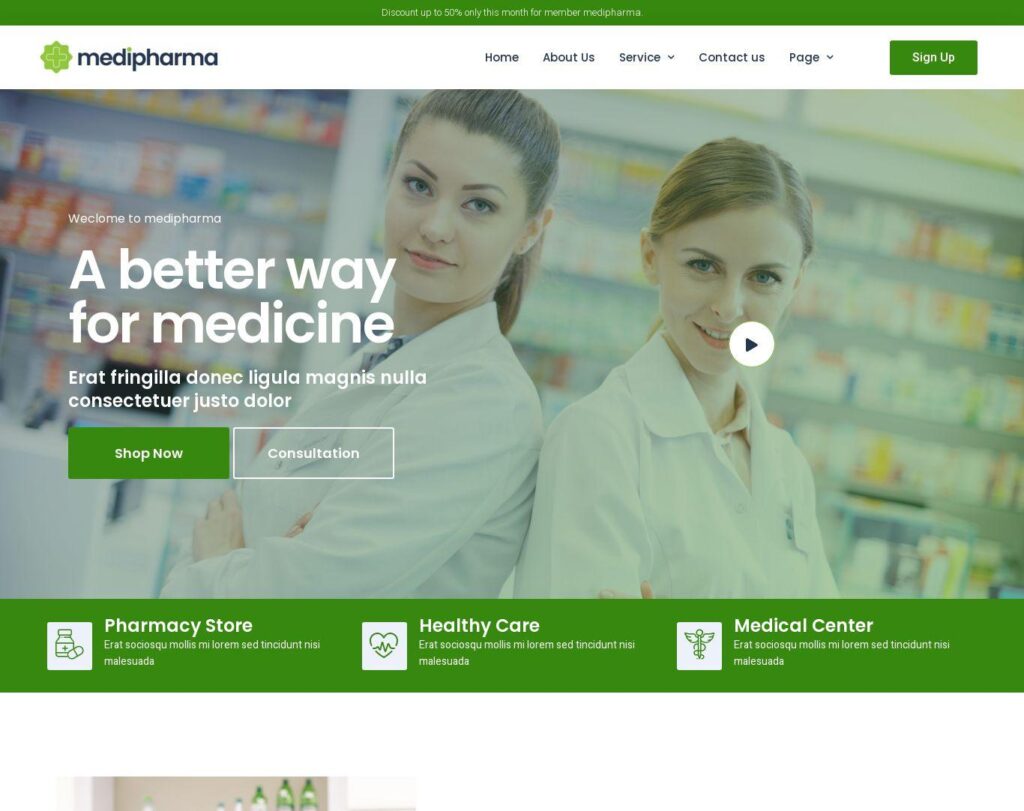 Site prezentare medipharma pharmacy