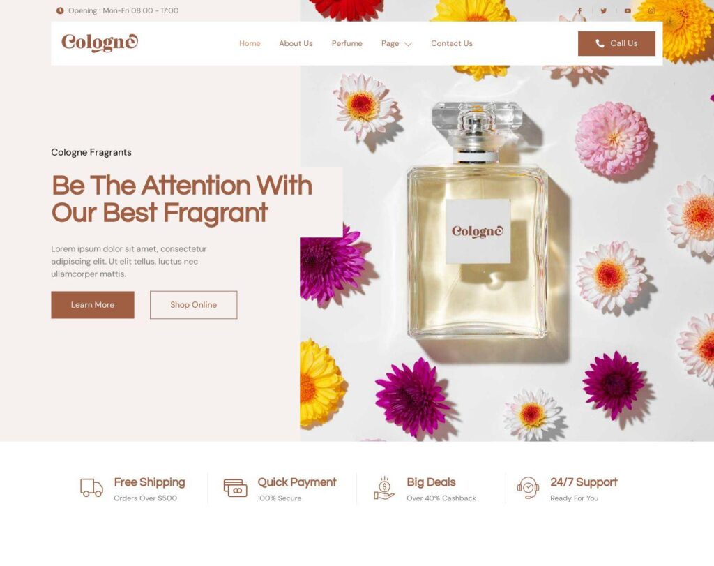 Site prezentare cologne perfume