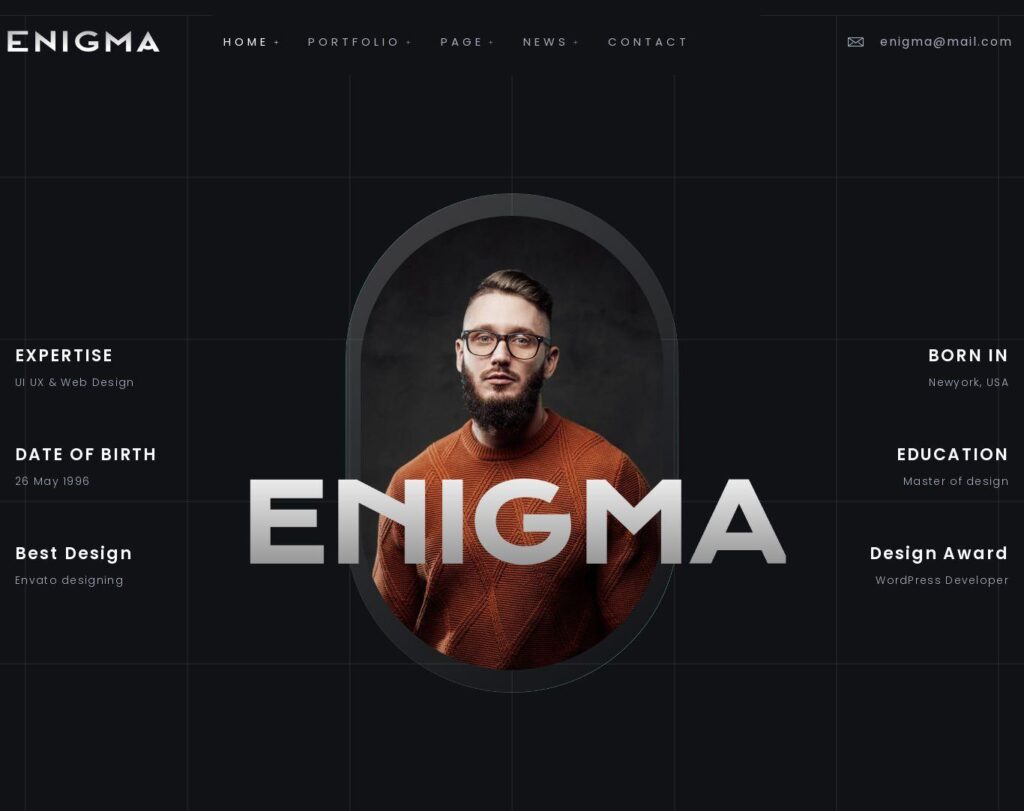 Site prezentare enigma personal