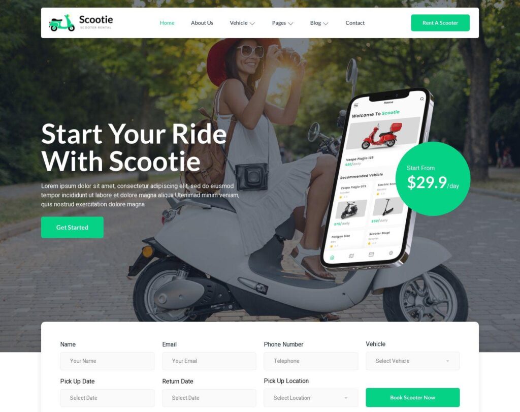 Site prezentare scootie bike