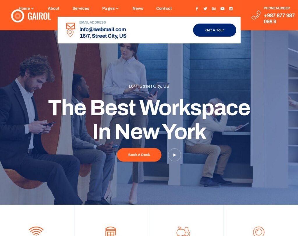 Site prezentare coworking creative