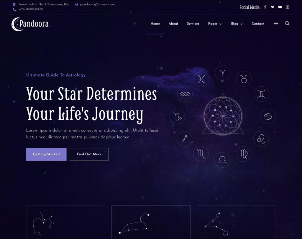 Site prezentare pandoora horoscope