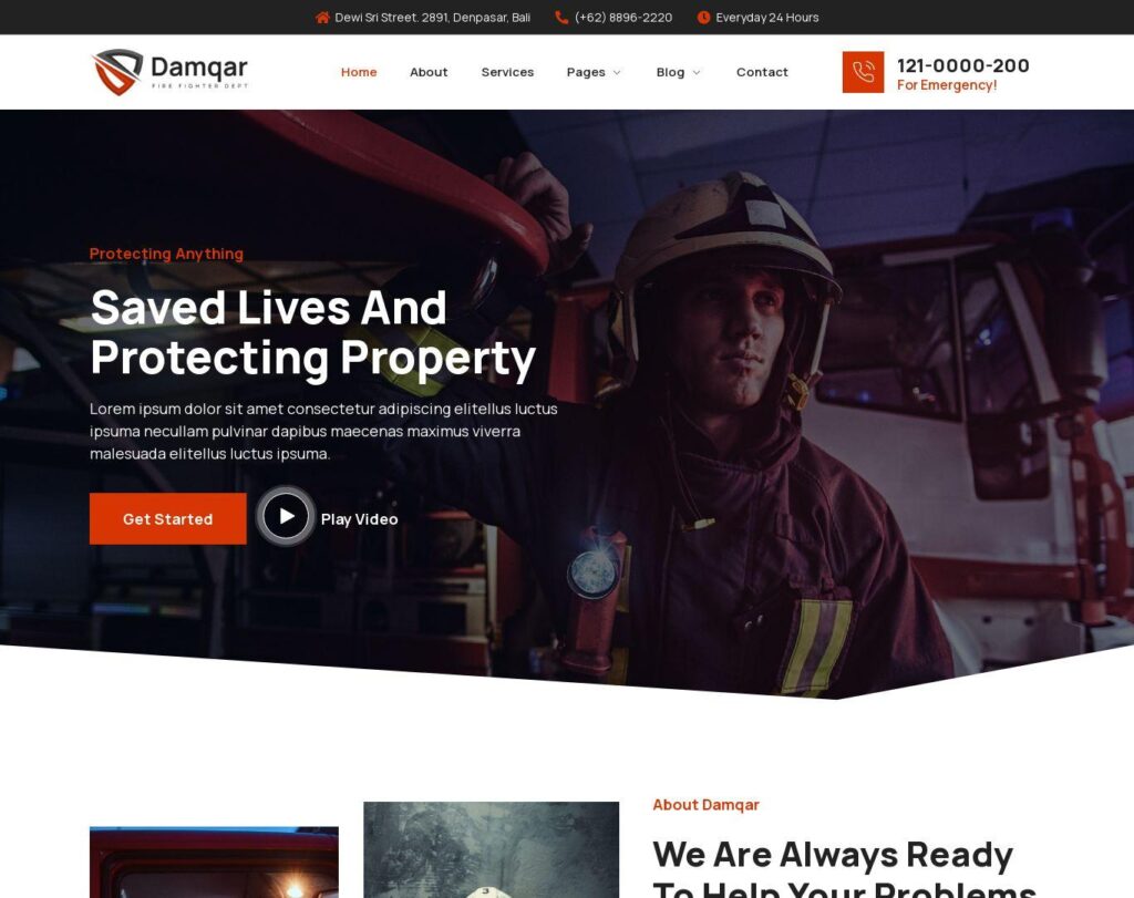 Site prezentare damqar firefighter