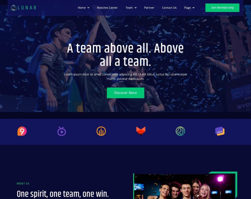 Site prezentare lunar esports