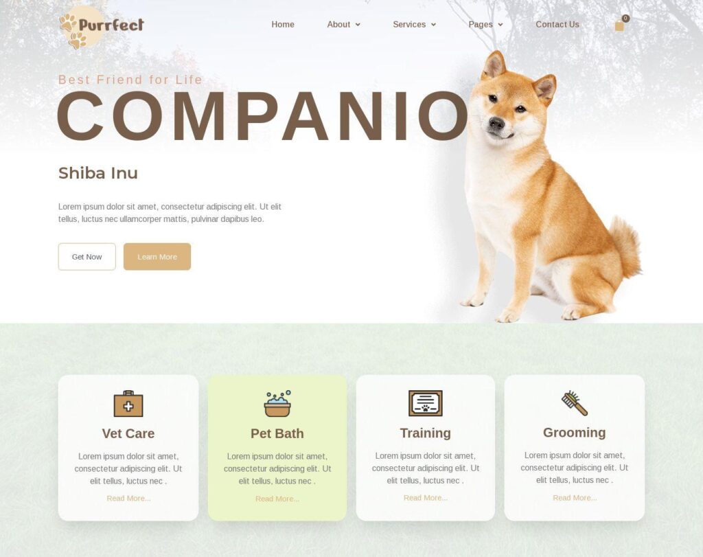 Site prezentare purrfect pet