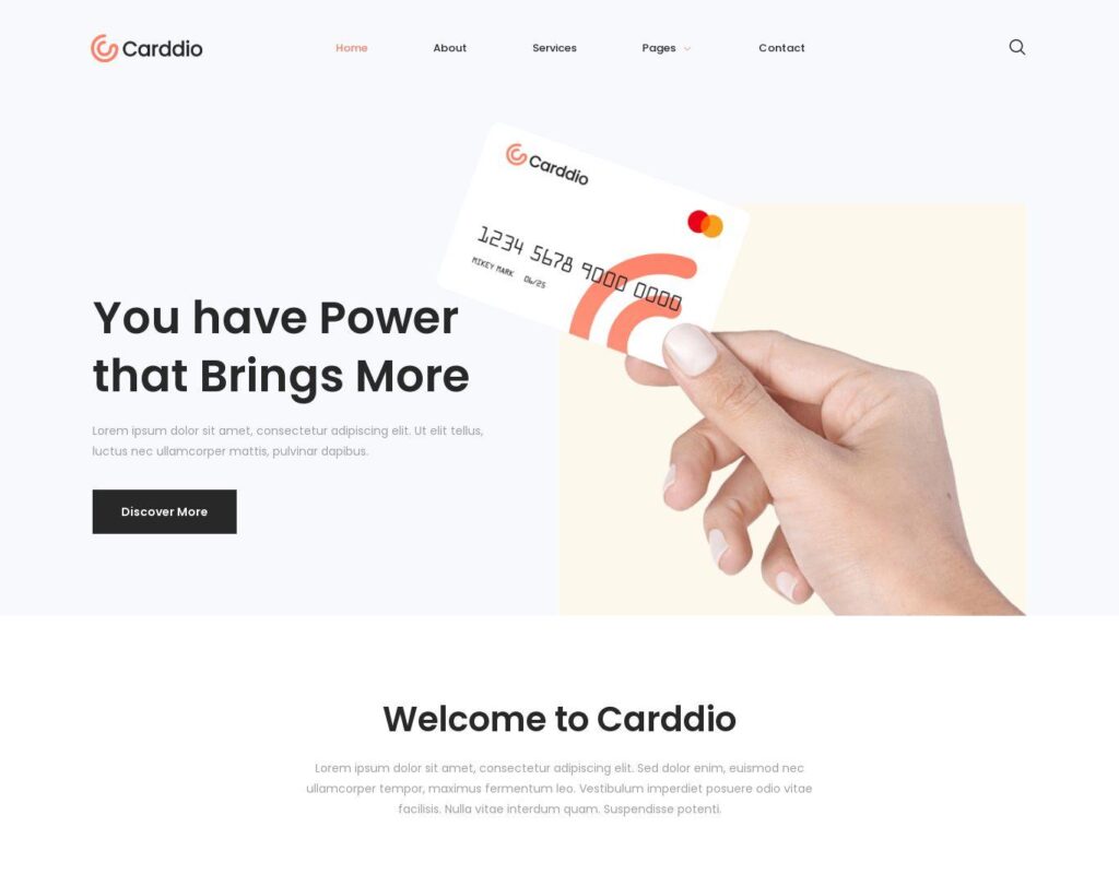 Site prezentare carddio card