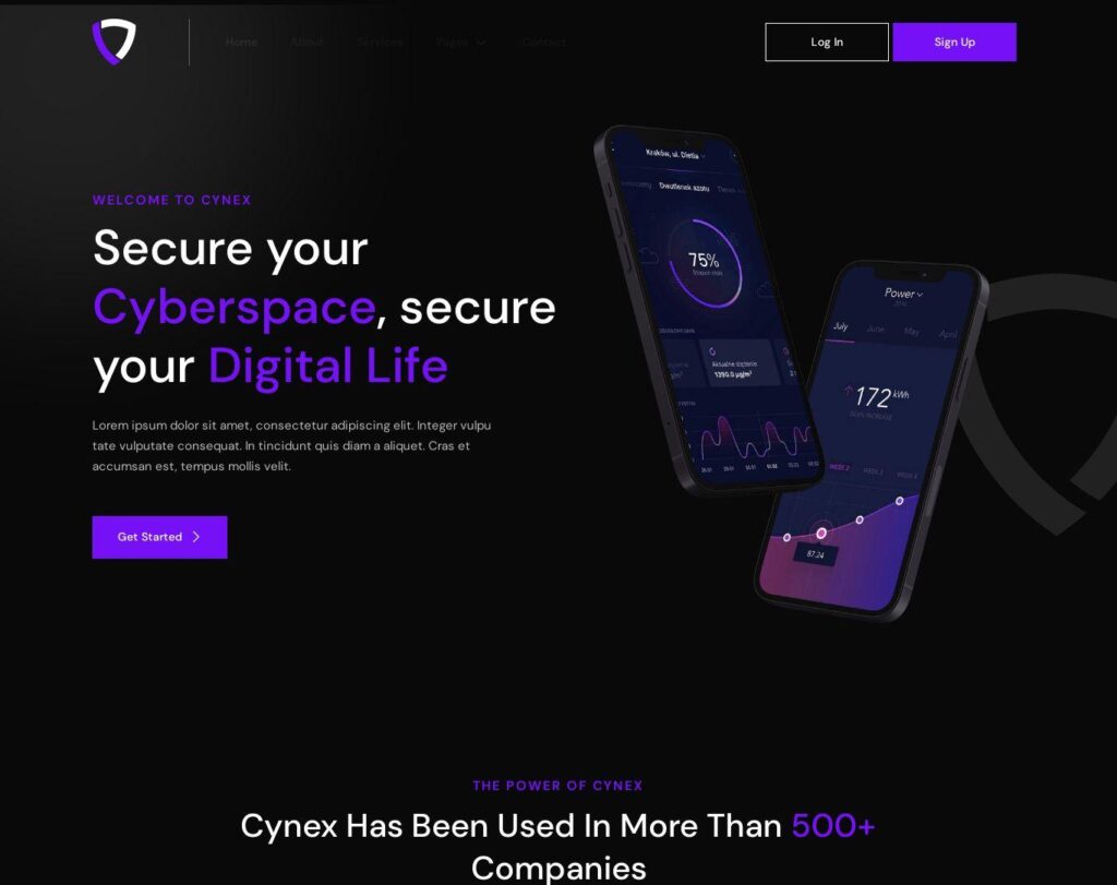 Site prezentare cynex cyber