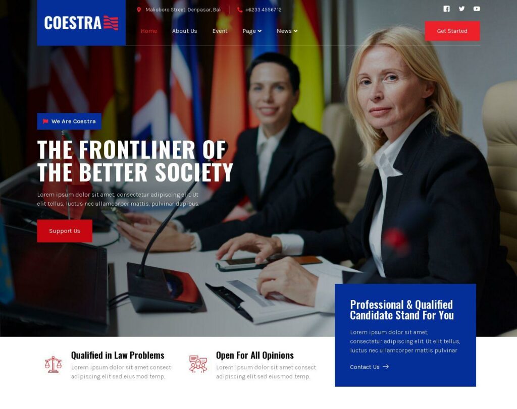 Site prezentare coestra political