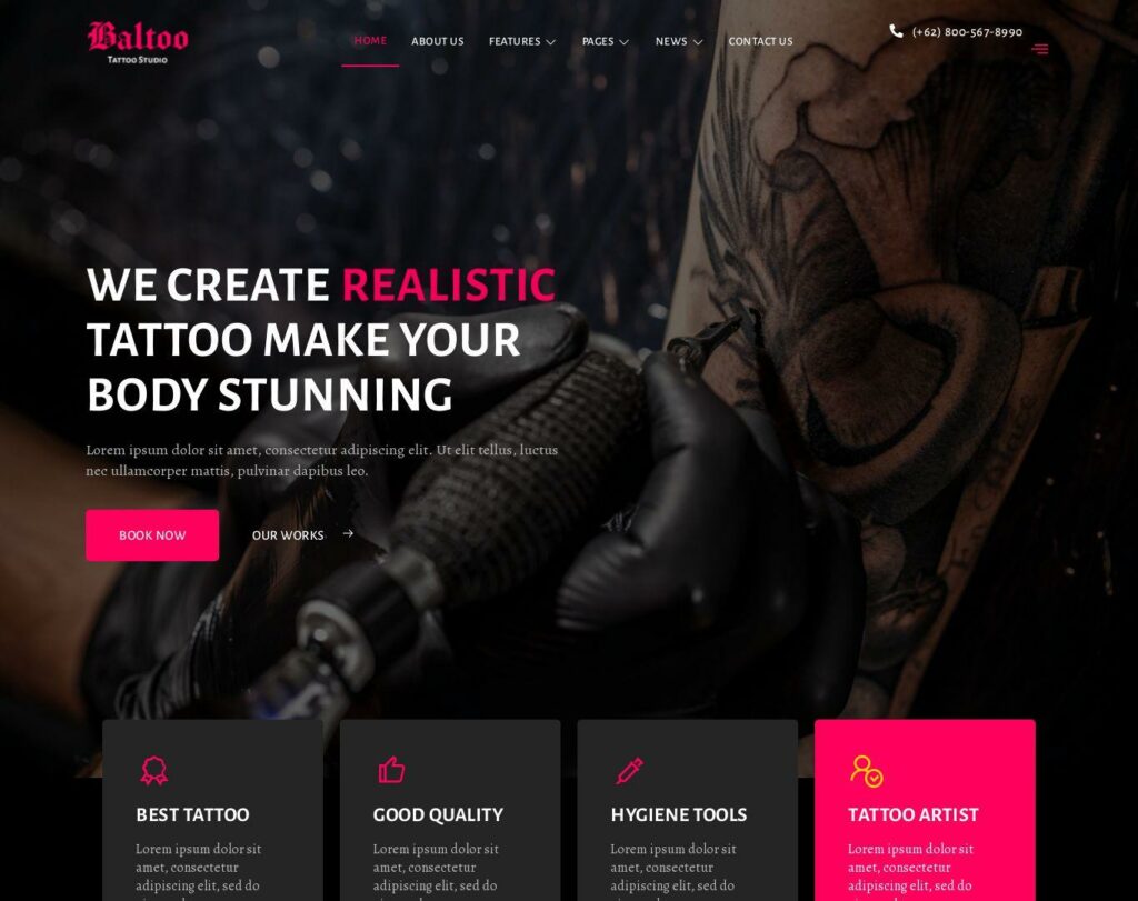 Site prezentare baltoo tattoo