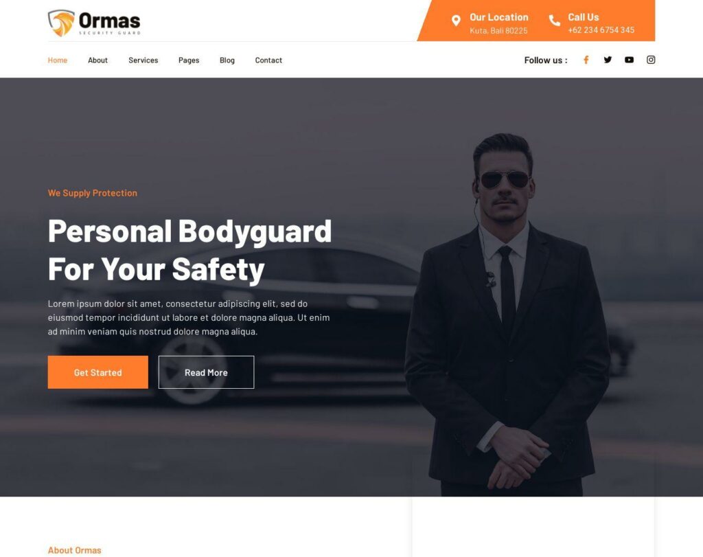 Site prezentare ormas bodyguard