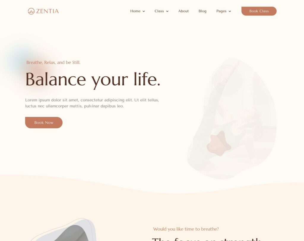 Site prezentare zentia yoga