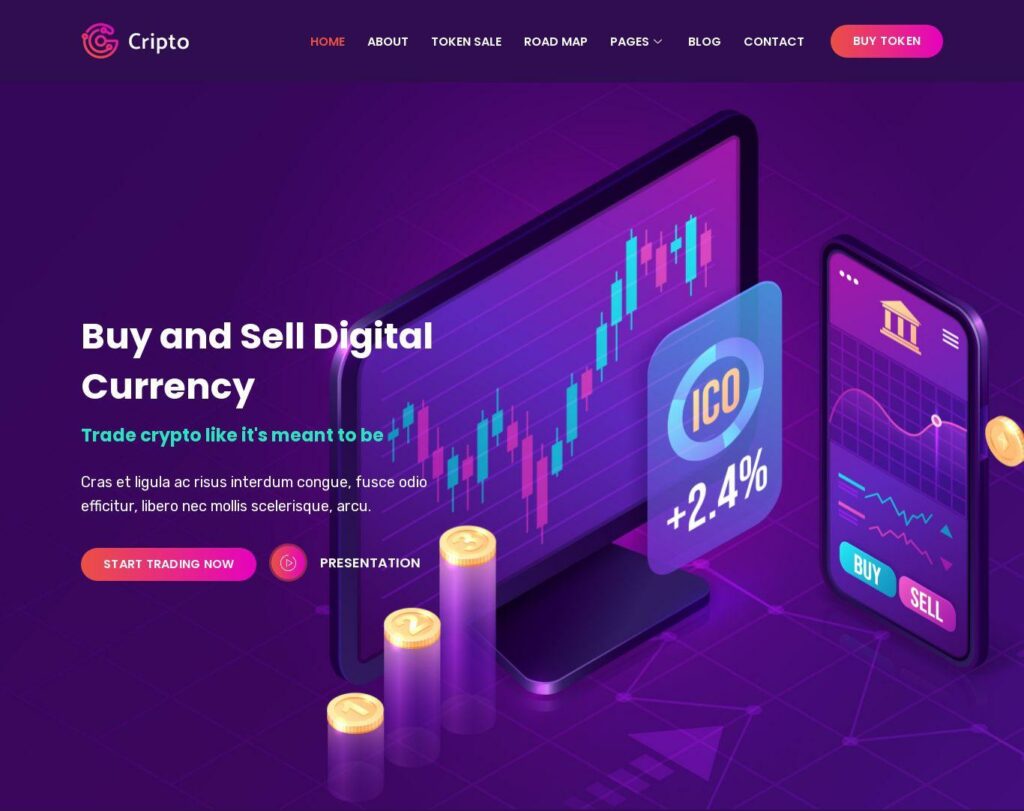 Site prezentare cripto cryptocurrency