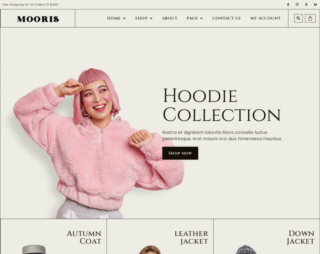 Site prezentare mooris woocommerce