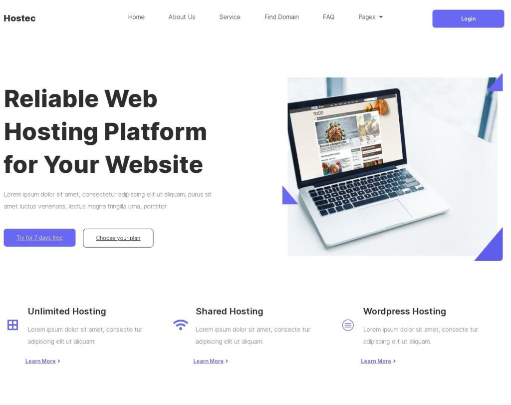 Site prezentare hostec hosting