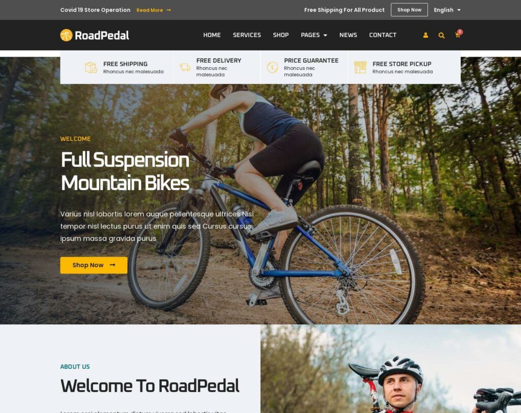 Site prezentare roadpedal bicycle