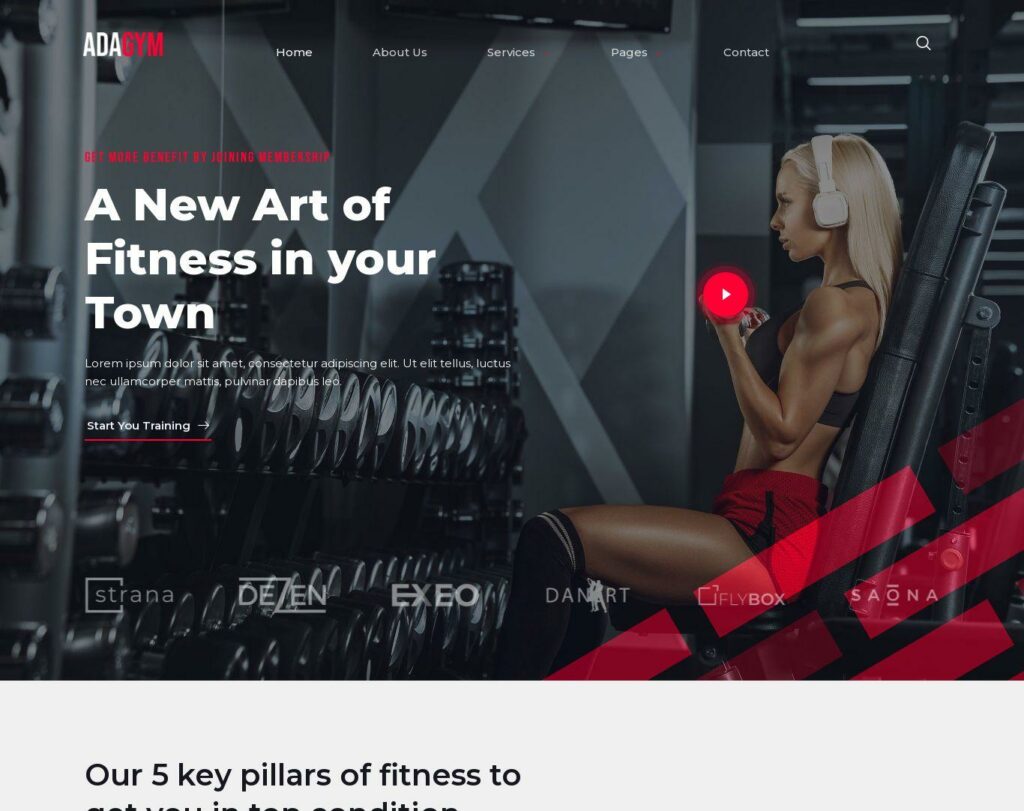 Site prezentare adagym fitness