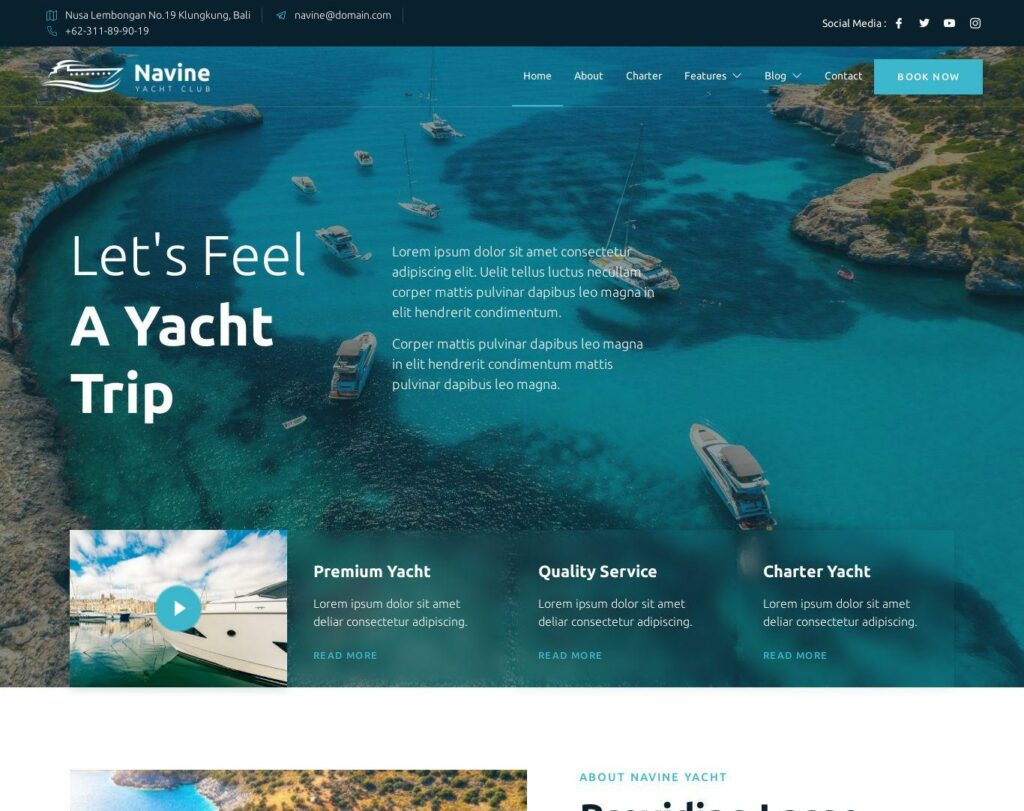 Site prezentare navine yacht
