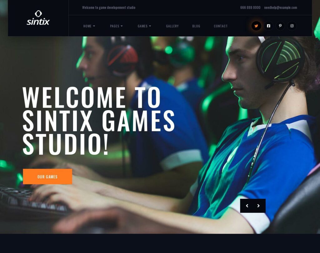 Site prezentare sintix gaming