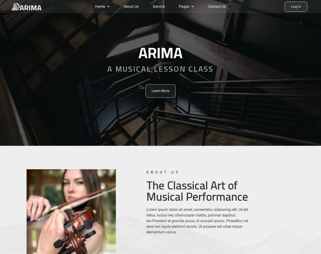 Site prezentare arima musical