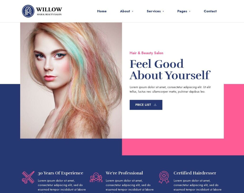 Site prezentare willow hair