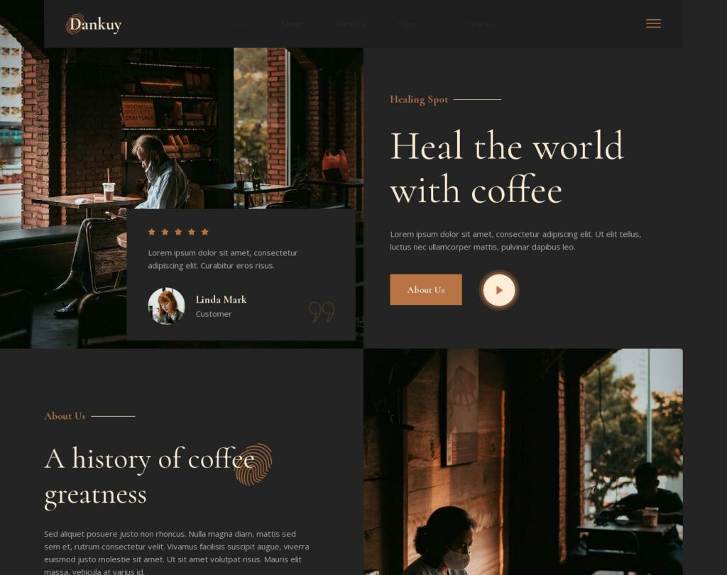 Site prezentare dankuy cafe