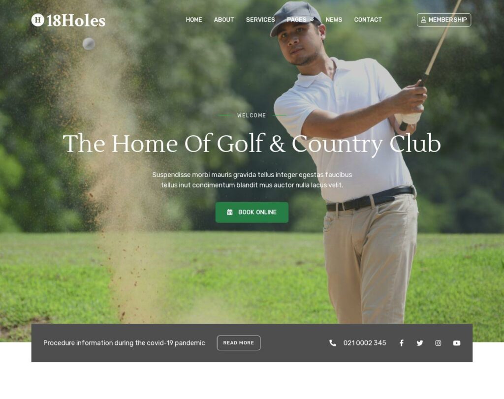 Site prezentare 18holes golf