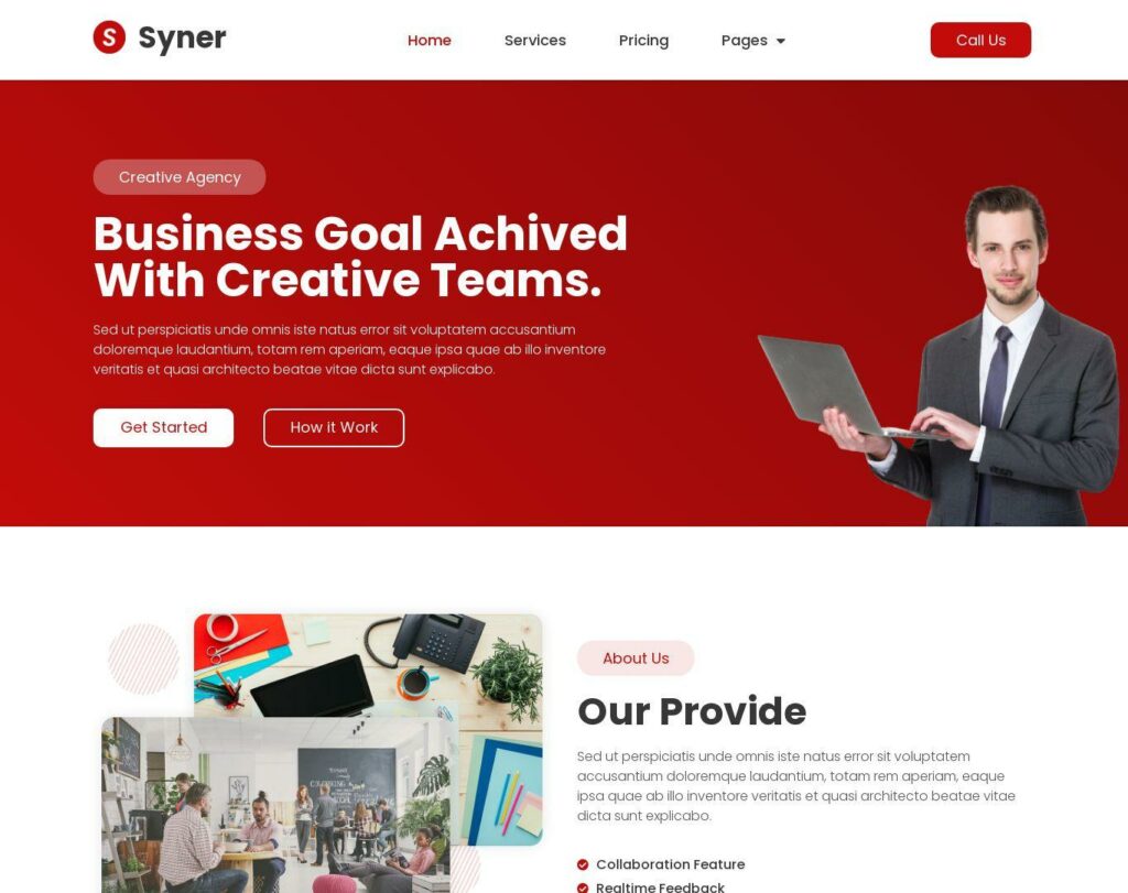 Site prezentare syner creative