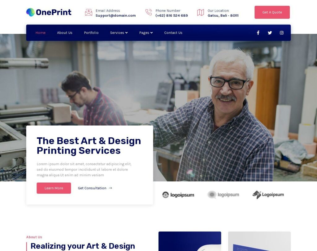 Site prezentare oneprint printing