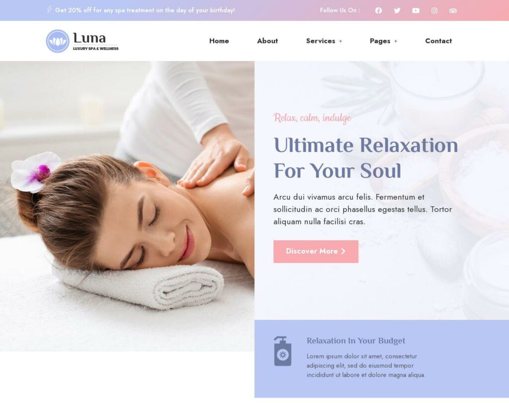 Site prezentare luna spa