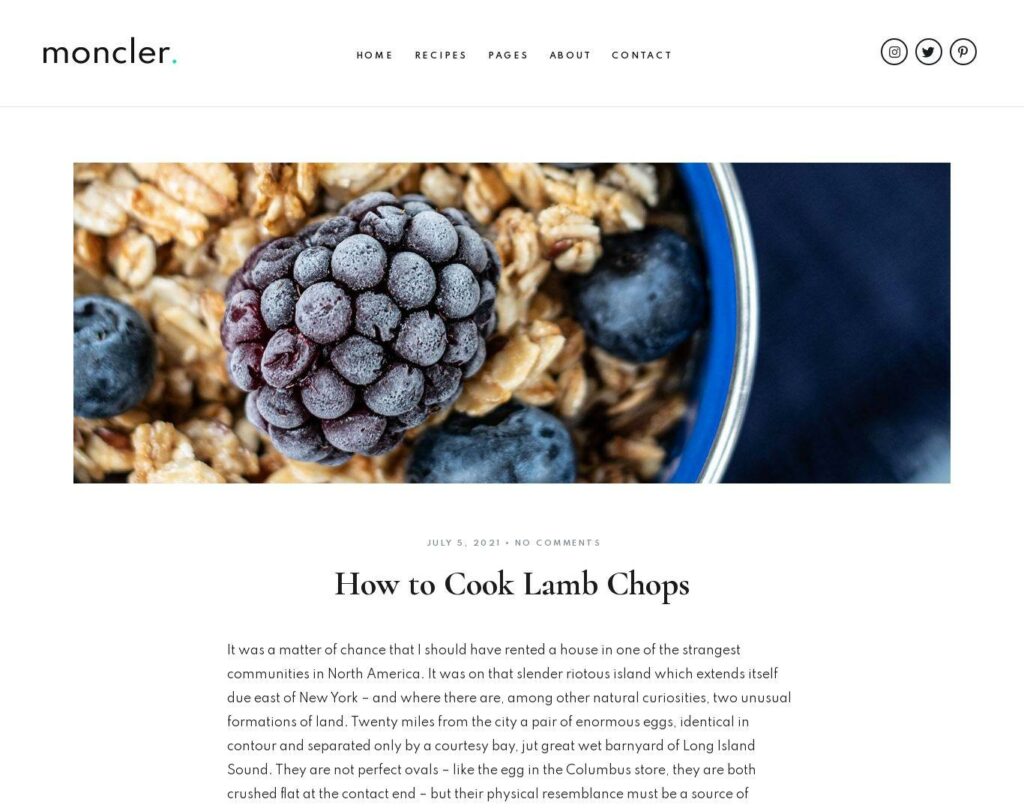 Site prezentare moncler food