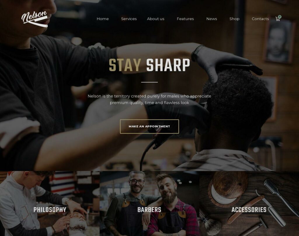 Site prezentare nelson barbershop