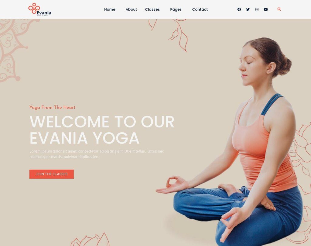 Site prezentare evania yoga