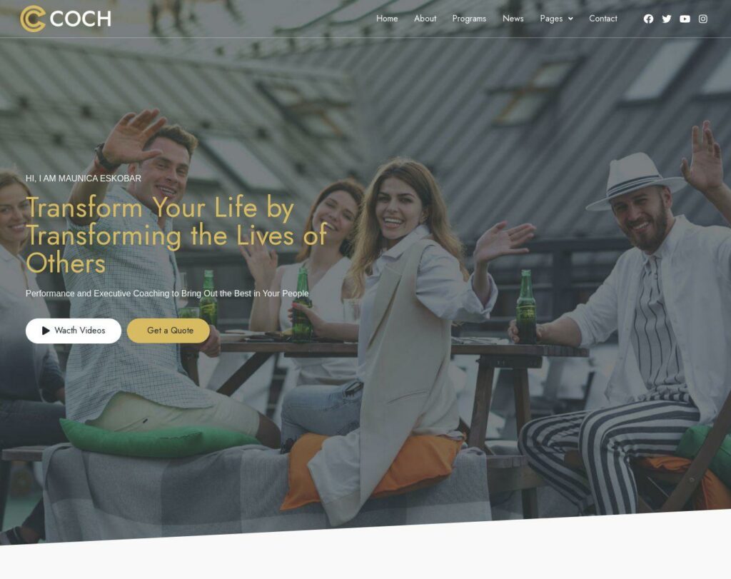 Site prezentare coch business