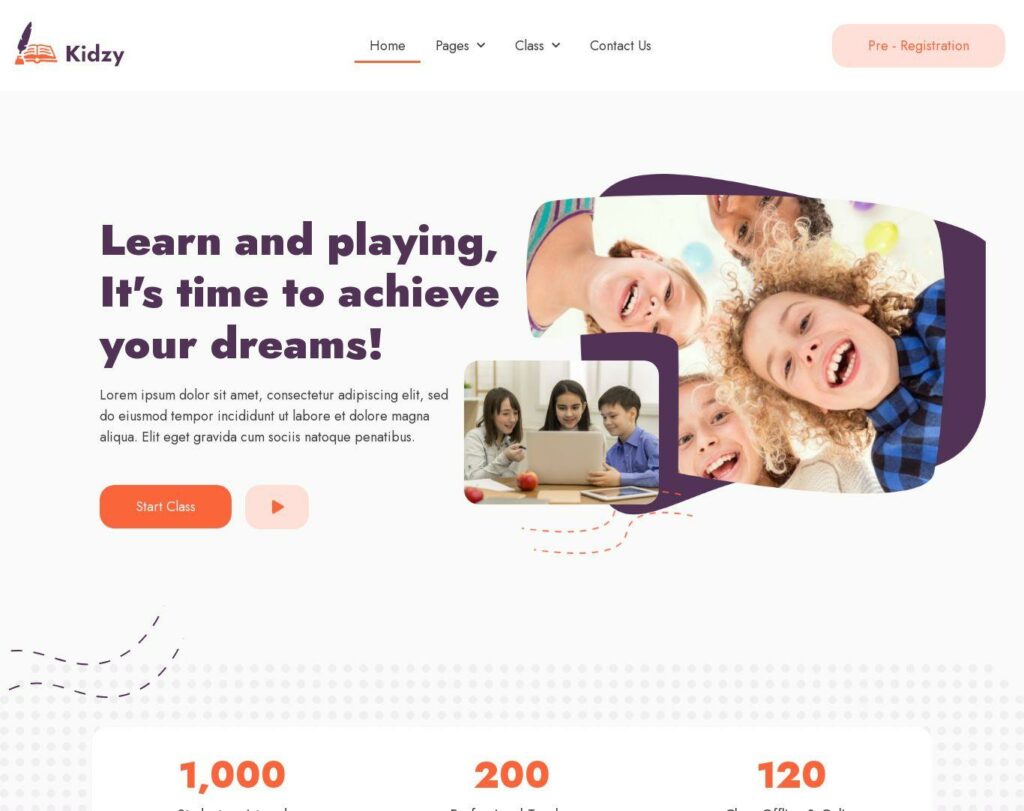 Site prezentare kidzy elementary