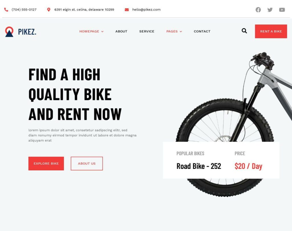 Site prezentare pikez bicycle