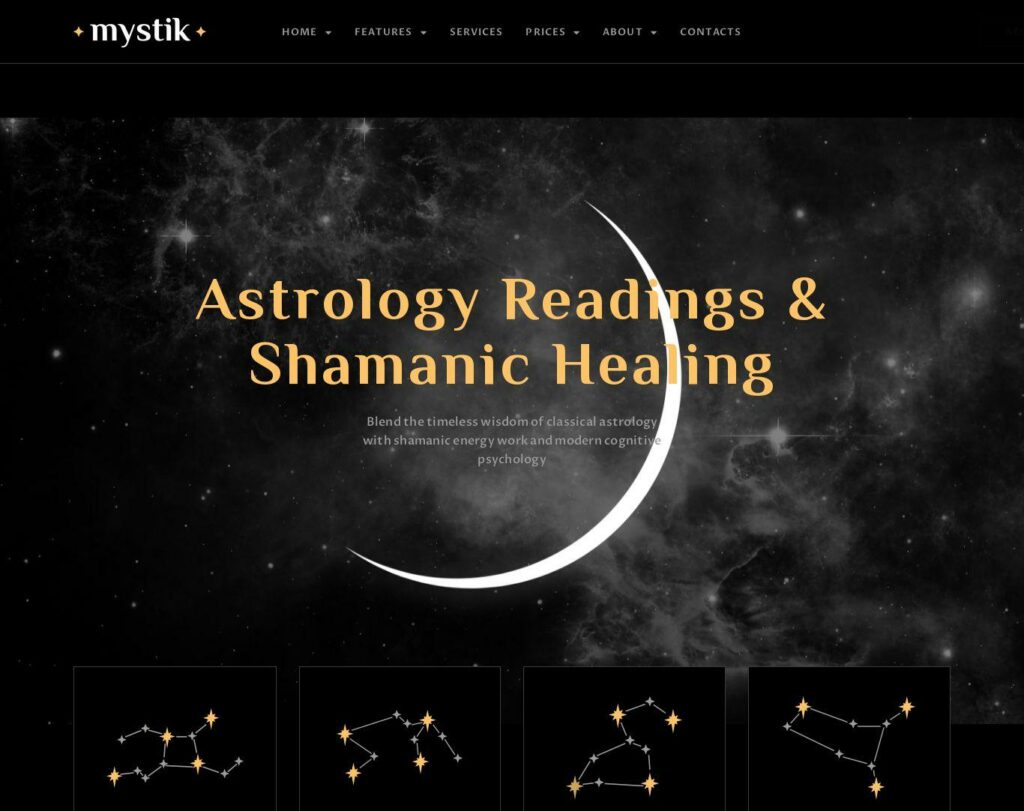 Site prezentare mystik astrology