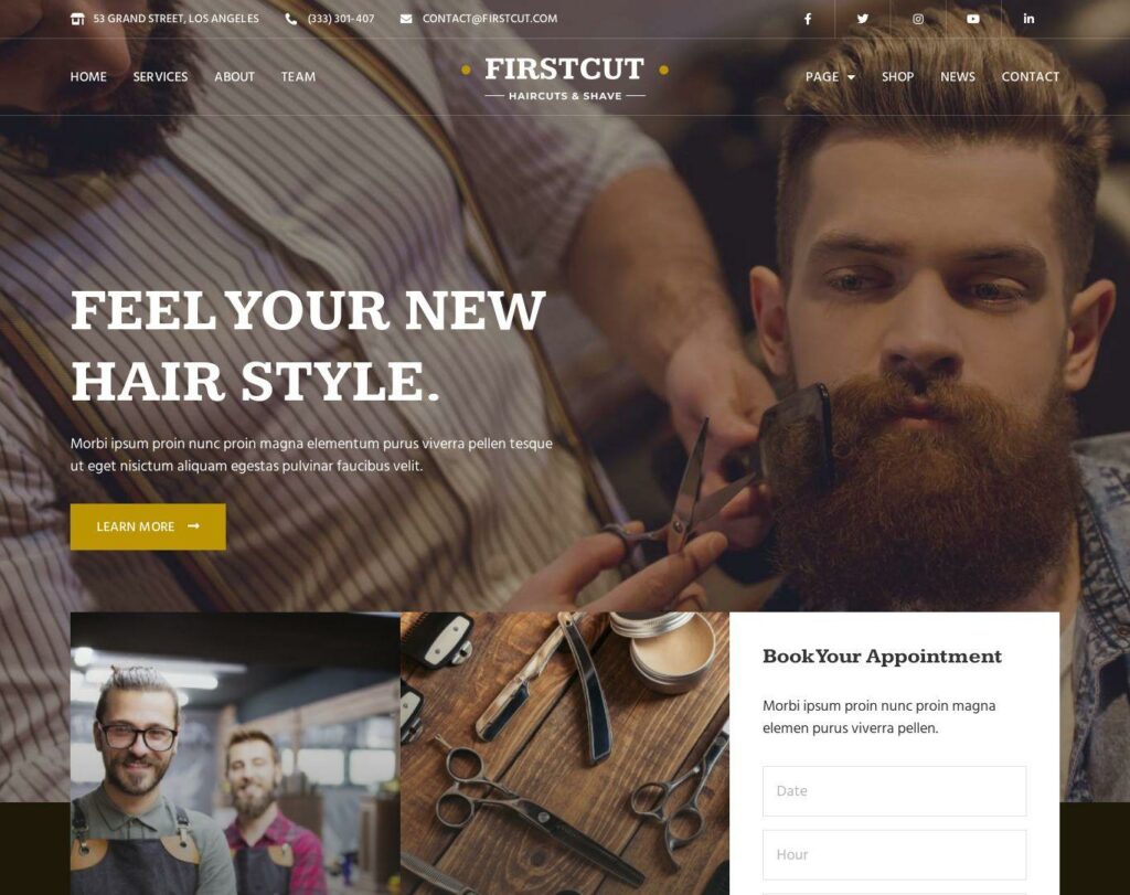Site prezentare firstcut barbershop