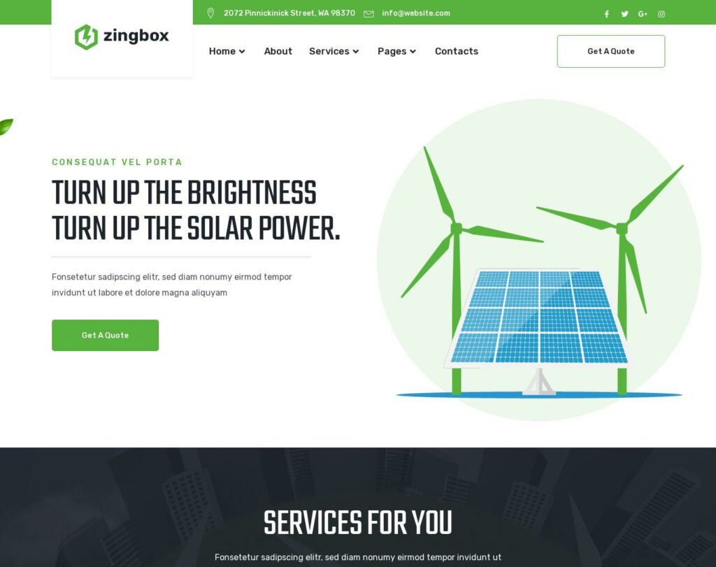 Site prezentare zingbox wind