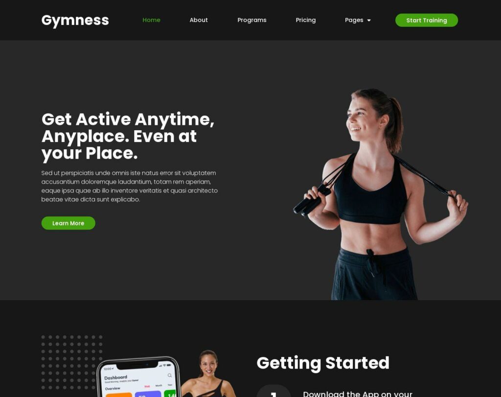 Site prezentare gymness sport