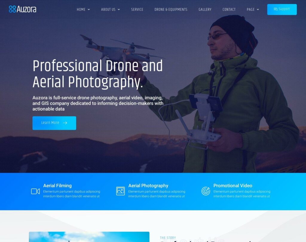 Site prezentare auzora drone