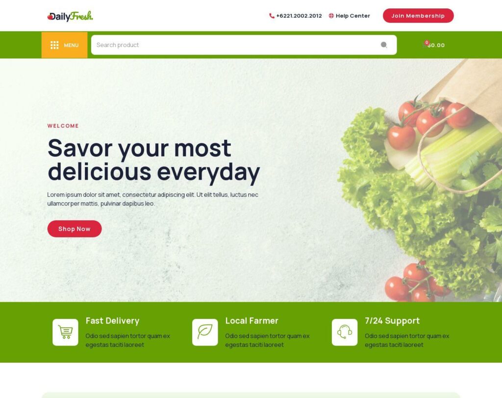 Site prezentare dailyfresh grocery