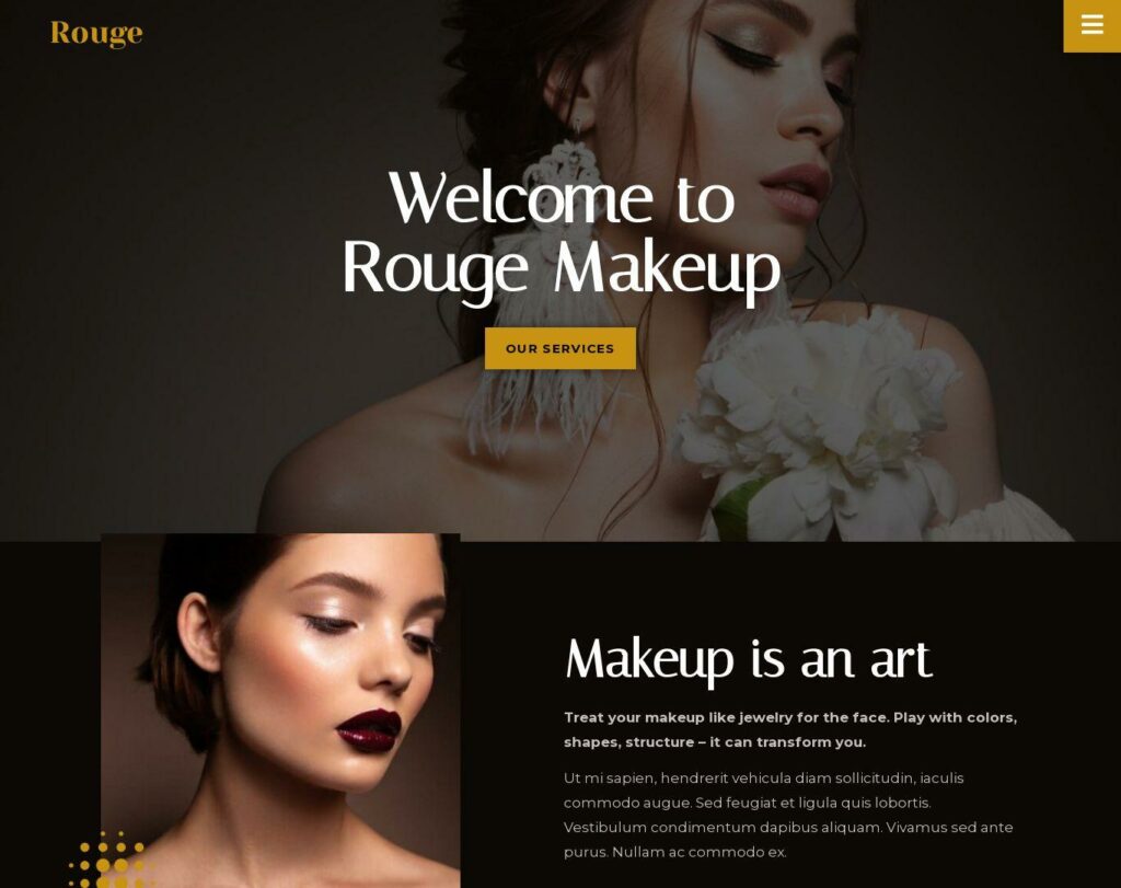 Site prezentare rouge makeup